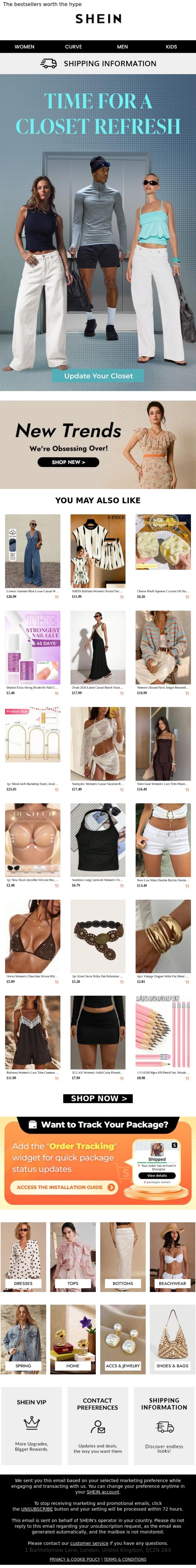 Email Design Inspiration from SHEIN, Your sign to ADD TO CART 💅