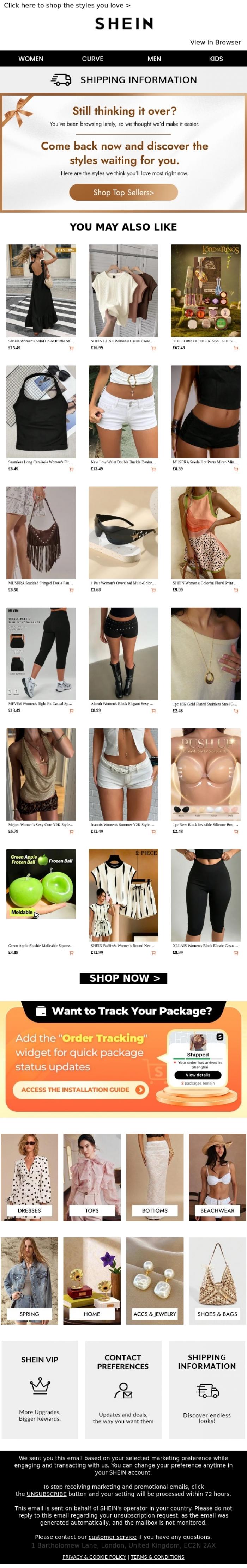 Email Design Inspiration from SHEIN, Guess which styles are trending now➡️