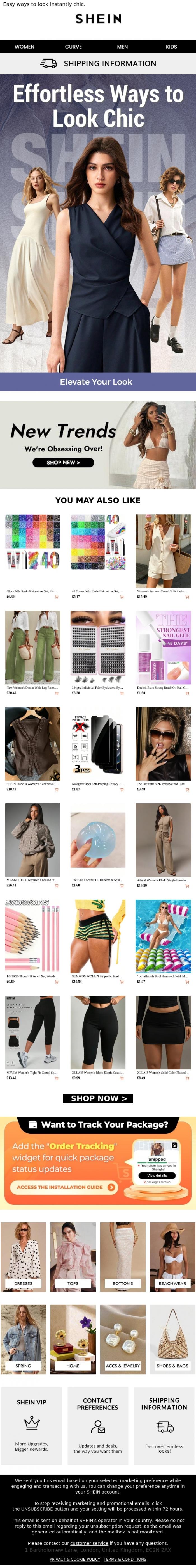 Email Design Inspiration from SHEIN, How To Instantly Look More Chic👌