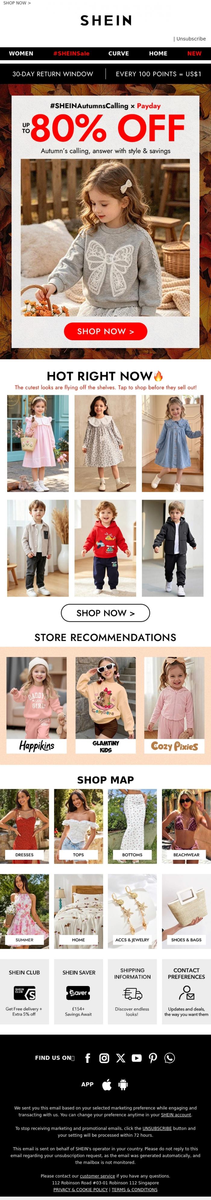 Email Design Inspiration from SHEIN, From School Days To Weekend Plans 🎒UP TO 80% OFF