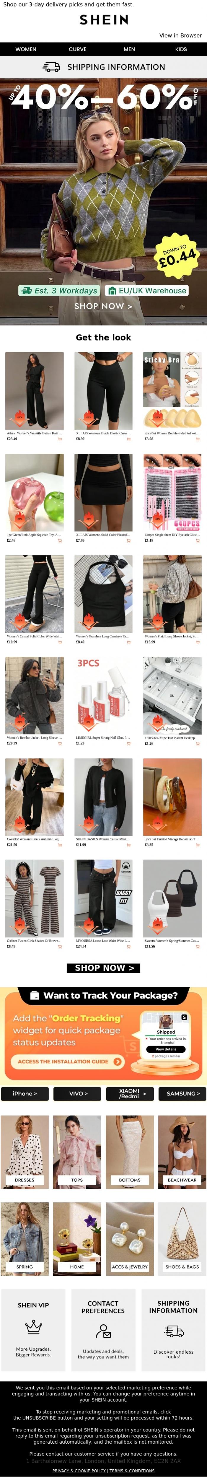 Email Design Inspiration from SHEIN, Spring's Best Buys, Delivered Fast