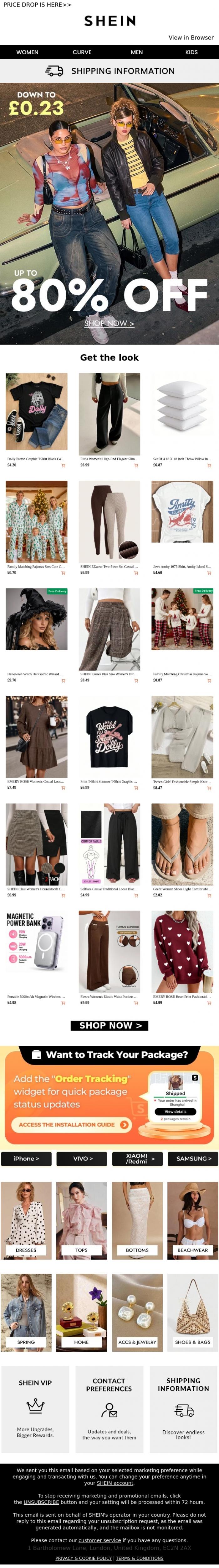 Email Design Inspiration from SHEIN, Hot Picks: Best-Selling Items at Lower Prices