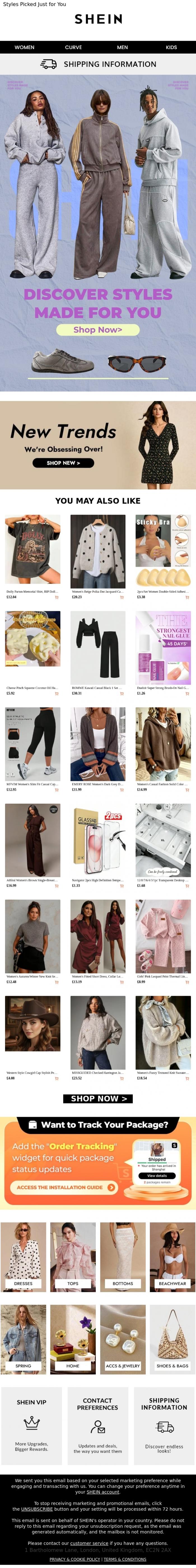 Email Design Inspiration from SHEIN, We&nbsp;Found&nbsp;Your&nbsp;Match&nbsp;