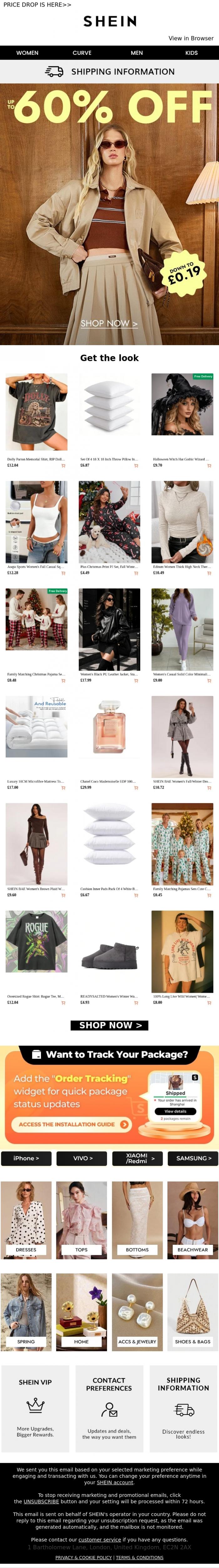 Email Design Inspiration from SHEIN, Hot Picks: Value Edition