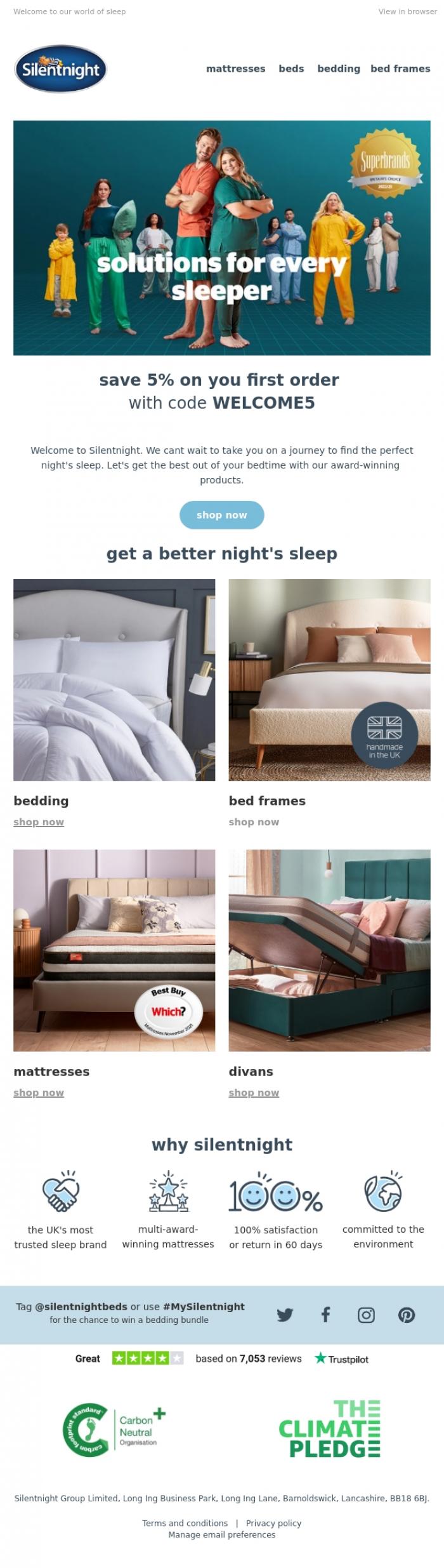 Email Design Inspiration from Silentnight, Good morning , it's time to wake up to better sleep