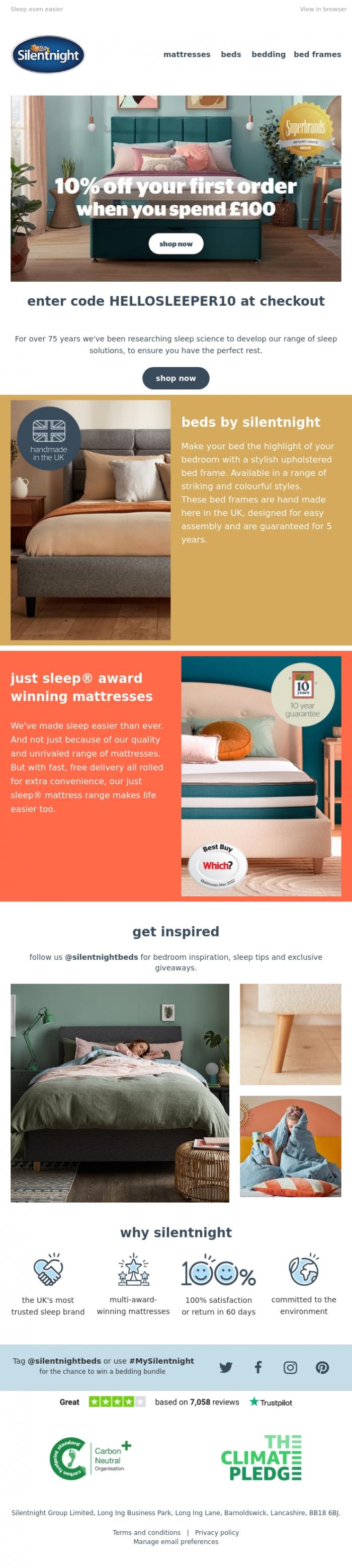 Email Design Inspiration from Silentnight, , here's a sleep solution for you