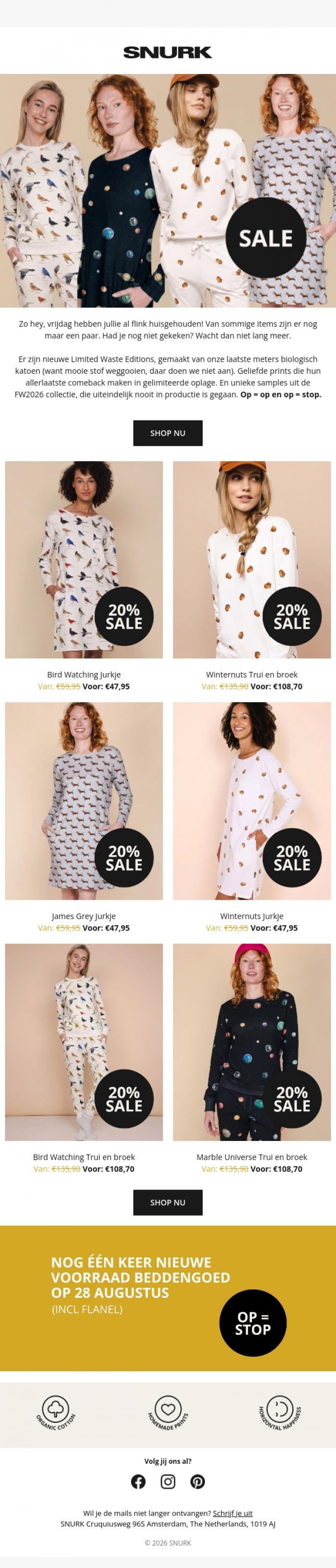 Email Design Inspiration from SNURK, 🔥 NIEUW. En nu al in de SALE