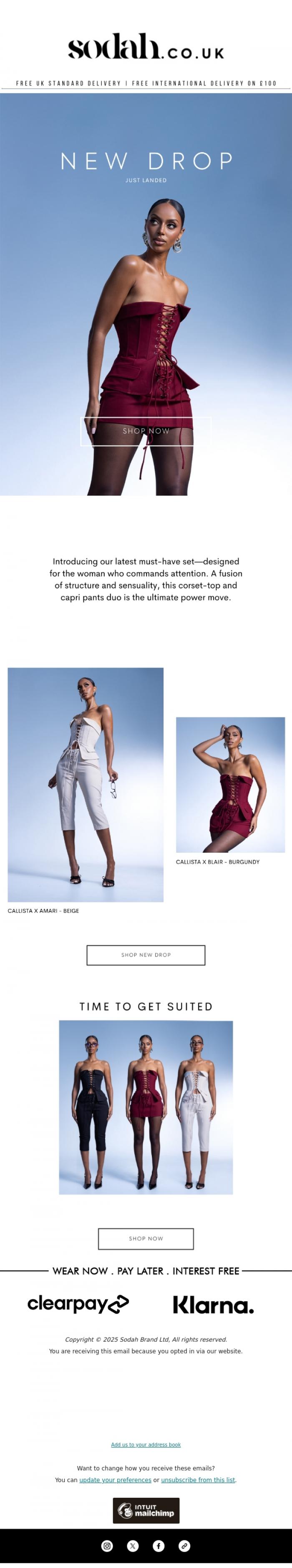 Email Design Inspiration from Sodah Brand, New Winter Drop Alert! Your Next Obsession Has Arrived