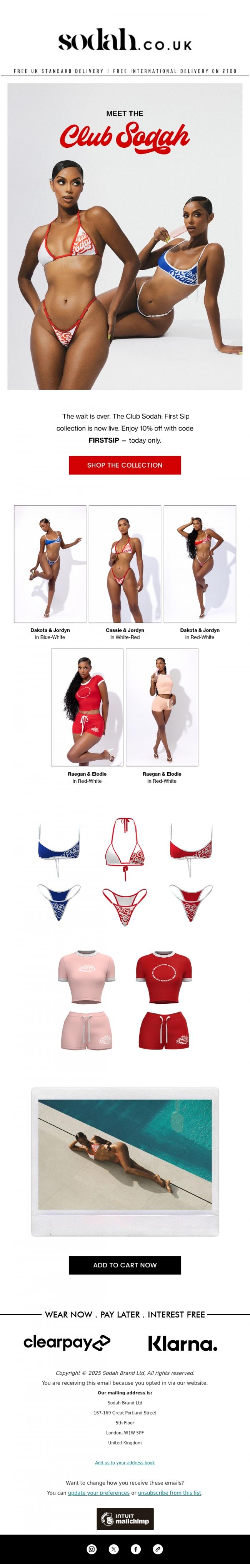 Email Design Inspiration from Sodah Brand, Club Sodah: You're In!! 🔐