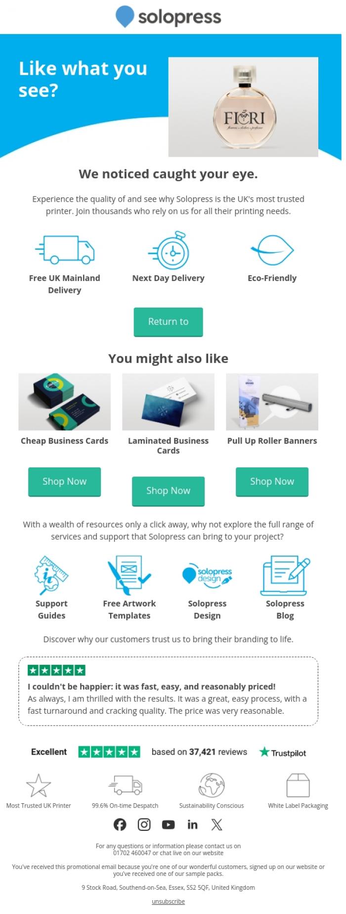 Email Design Inspiration from Solopress, Seen something you liked? Buy now!