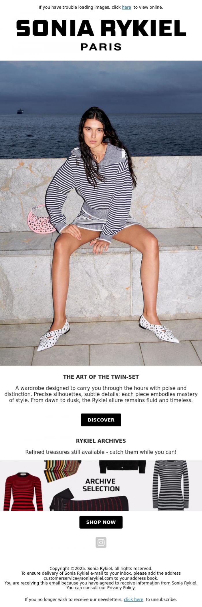 Email Design Inspiration from Sonia Rykiel, The Subtle Art of the Rykiel Duo