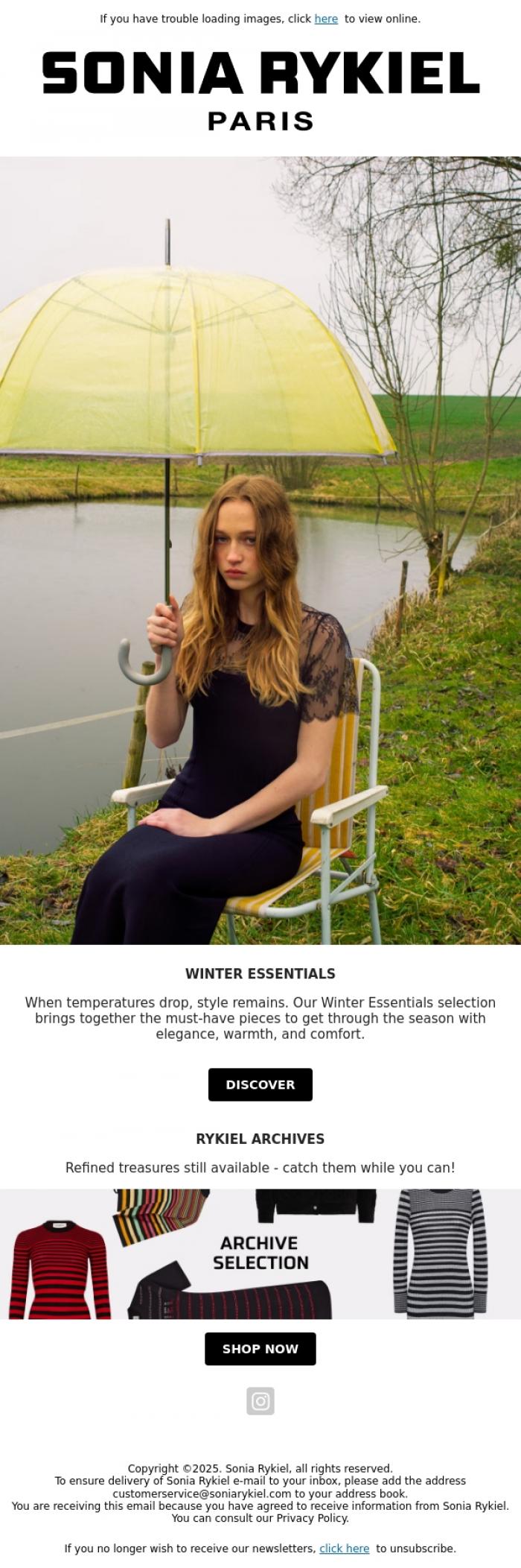 Email Design Inspiration from Sonia Rykiel, The Season's Must-Haves