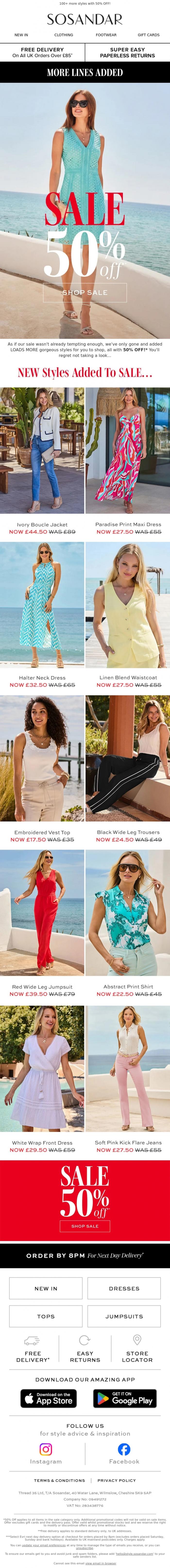 Email Design Inspiration from Sosandar, Look What's Been Added To SALE >>>