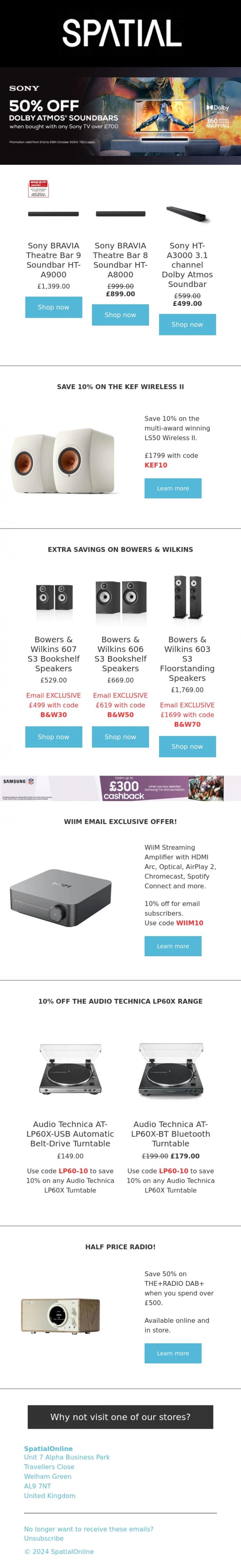 Email Design Inspiration from SpatialOnline, Email EXCLUSIVE offers
