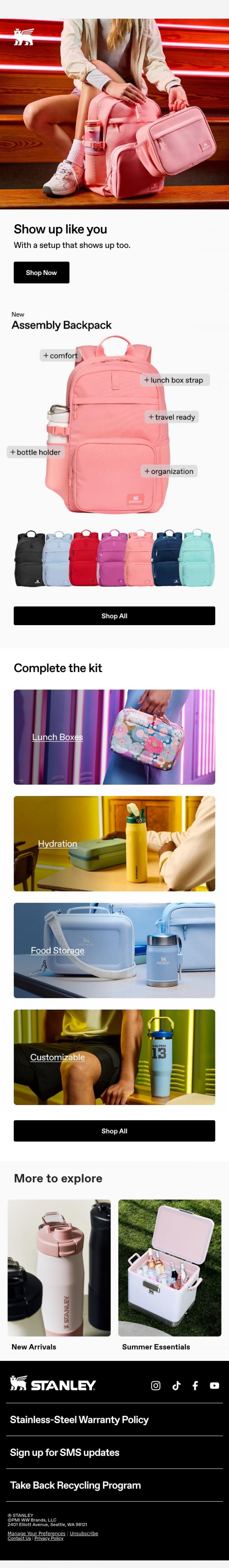 Email Design Inspiration from Stanley 1913, Now Serving: Backpacks 🎒