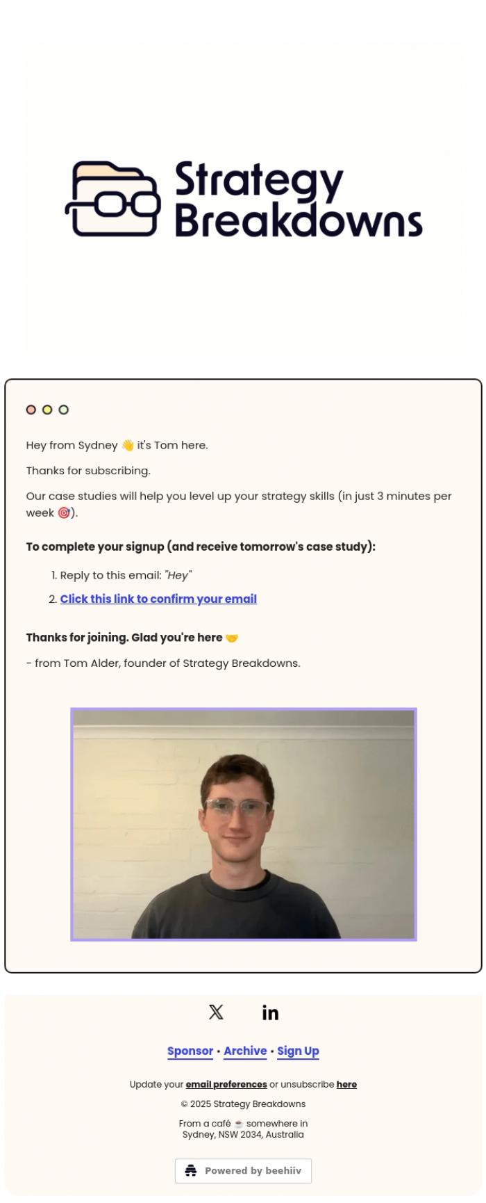 Email Design Inspiration from Strategy Breakdowns, 🎯 Confirm your email