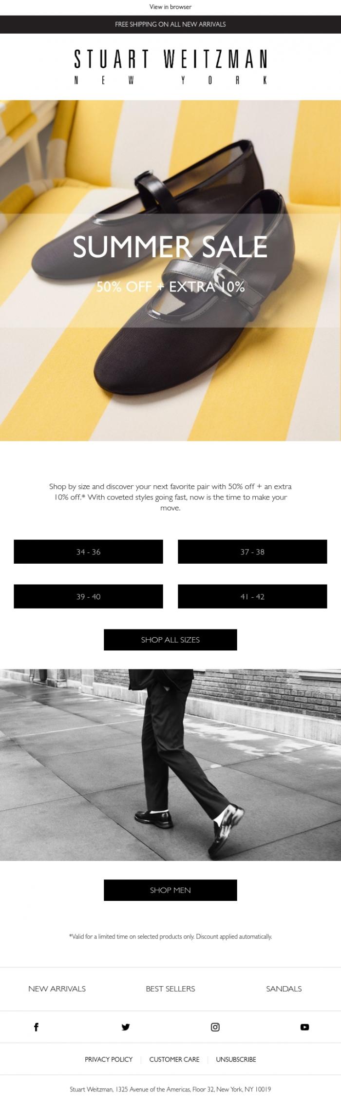 Email Design Inspiration from Stuart Weitzman Europe, Find the perfect pair in your size.