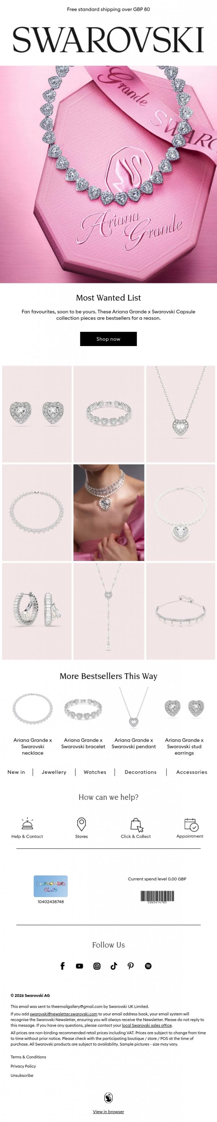 Email Design Inspiration from Swarovski, You'll want to see these...