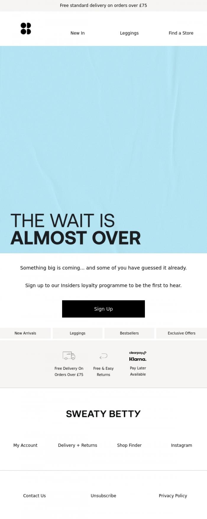 Email Design Inspiration from Sweaty Betty, Heard the rumours? They might be true...