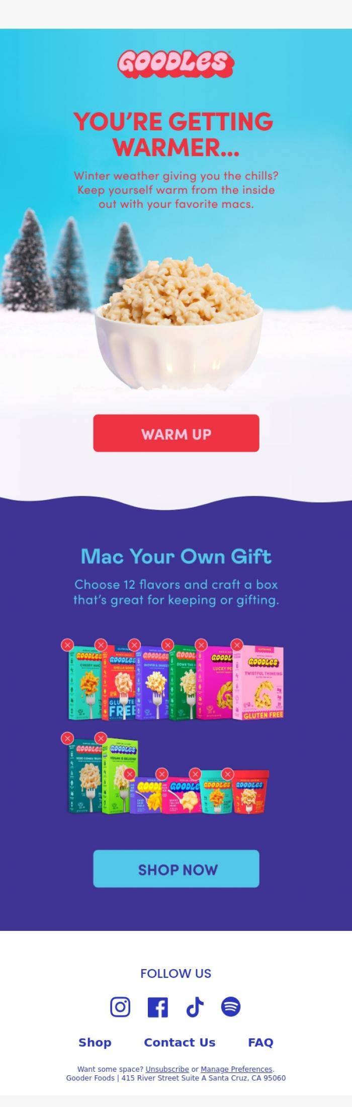 Email Design Inspiration from Team GOODLES, Looking for a way to de-frost?
