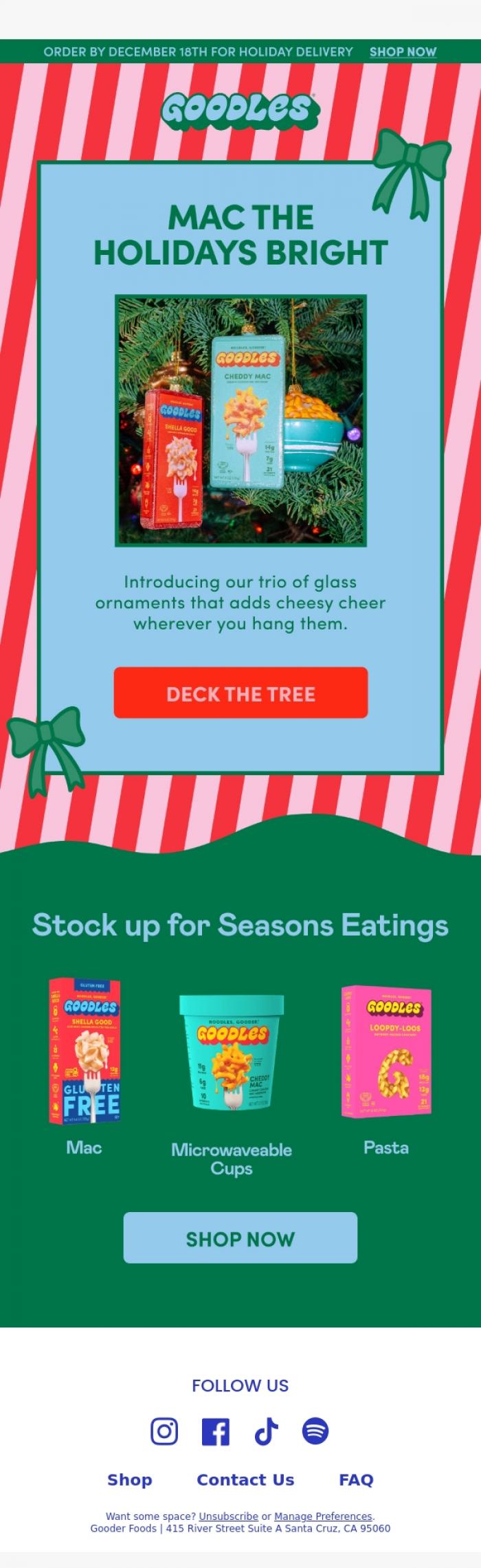 Email Design Inspiration from Team GOODLES, Deck the Halls with Lots of Mac