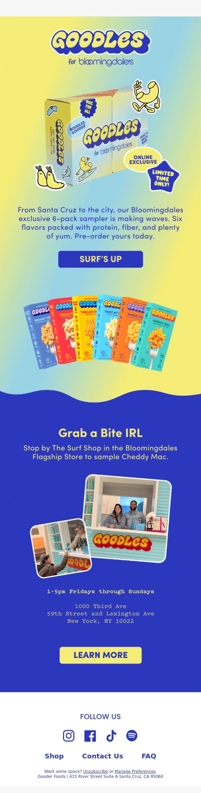 Email Design Inspiration from Team GOODLES, GOODLES for Bloomingdales