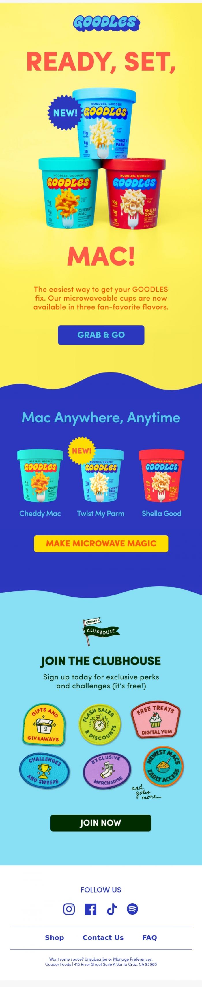 Email Design Inspiration from Team GOODLES, Ready, set... mac!