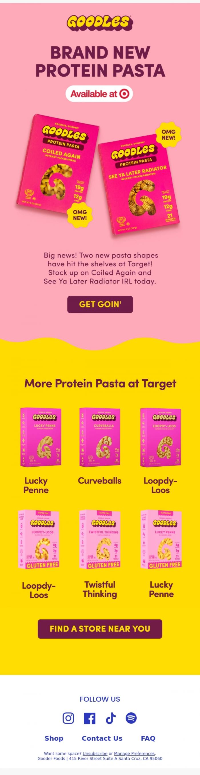 Email Design Inspiration from Team GOODLES, BIG NOODLE NEWS 📣