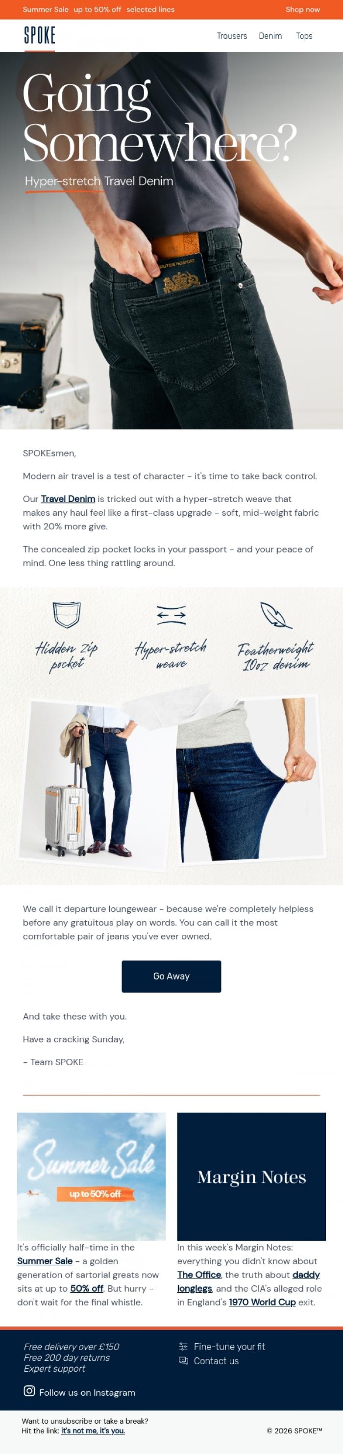 Email Design Inspiration from Team SPOKE, Going Somewhere?