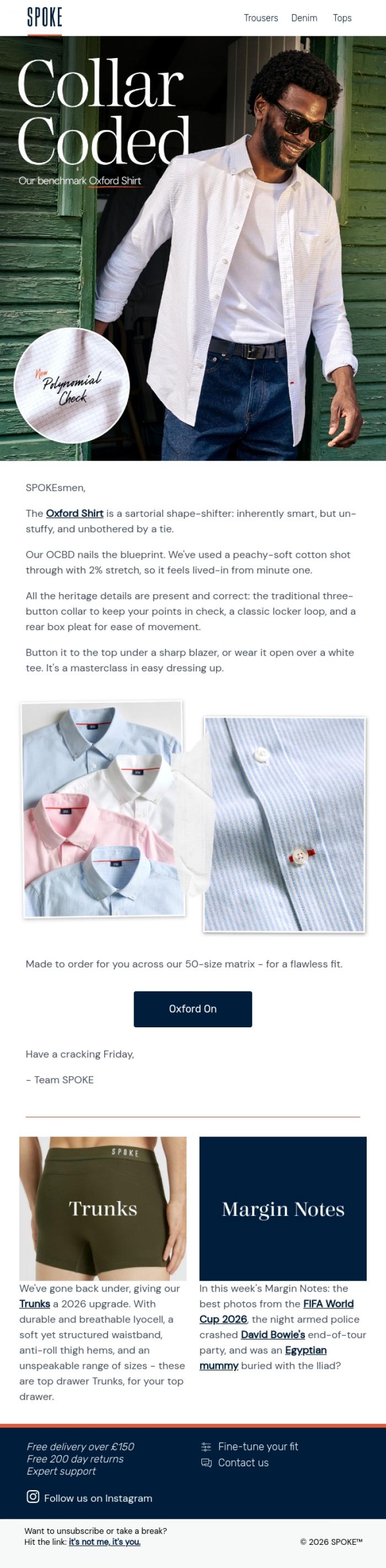Email Design Inspiration from Team SPOKE, Collar Coded