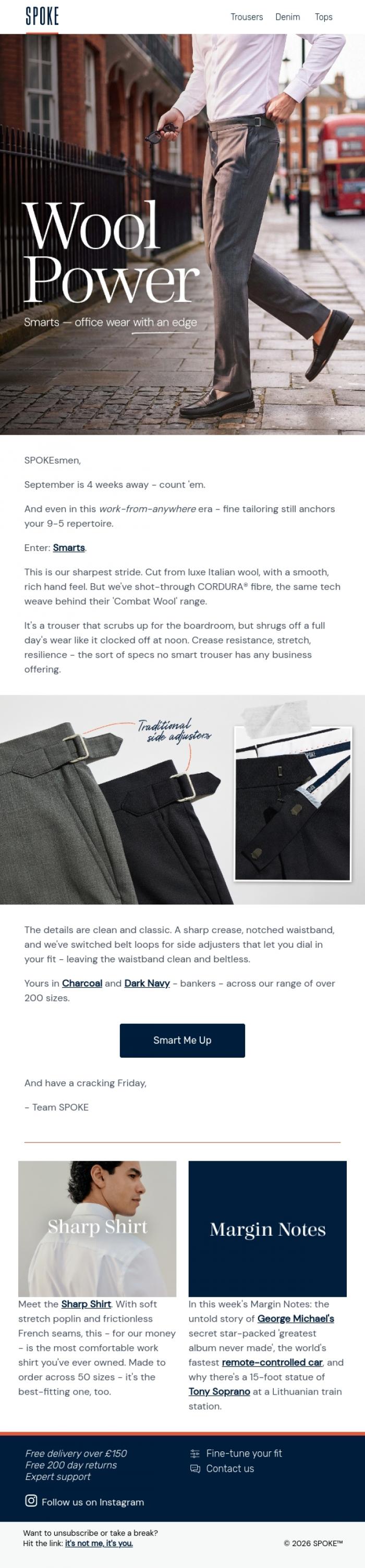 Email Design Inspiration from Team SPOKE, Wool Power