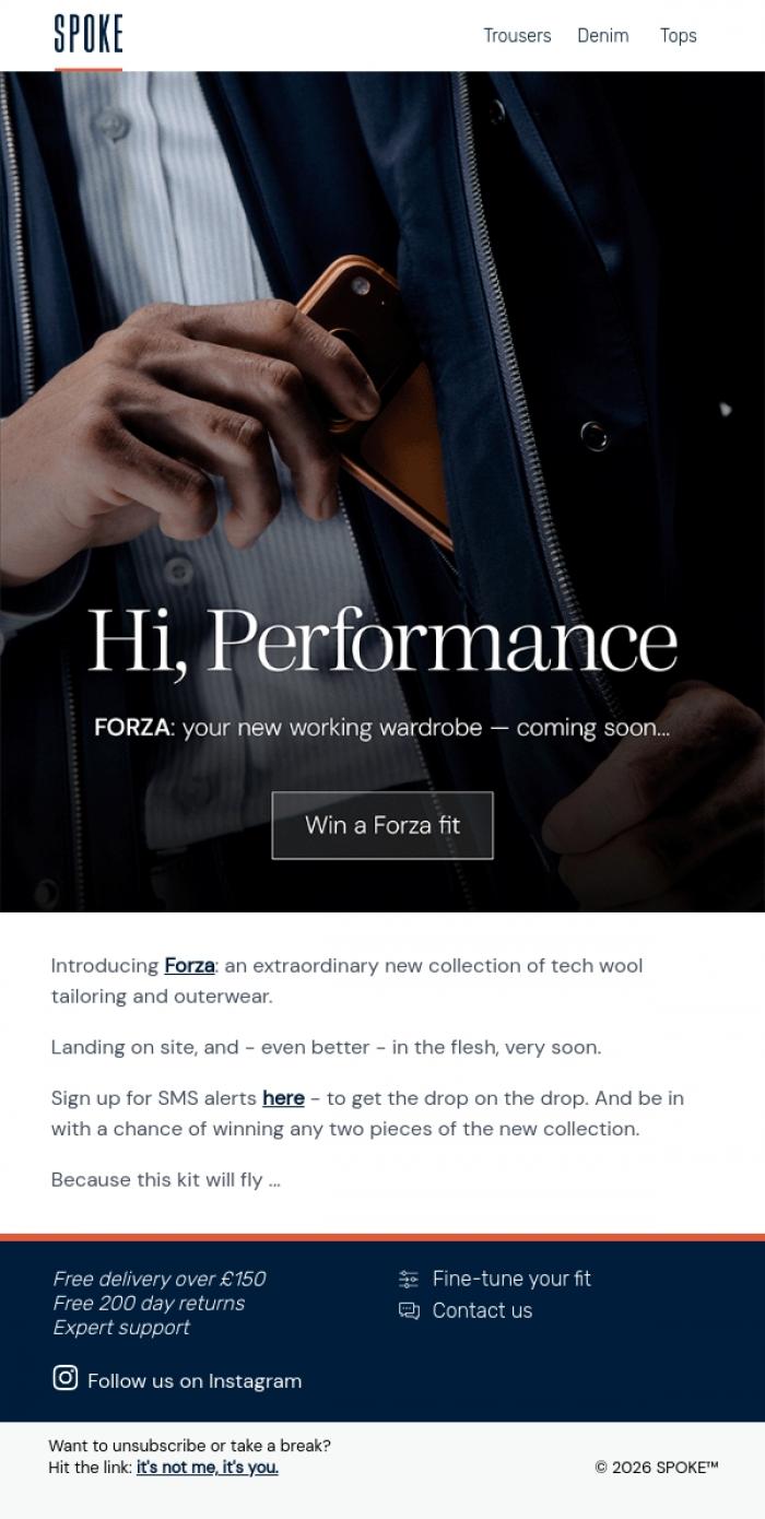 Email Design Inspiration from Team SPOKE, Hi, Performance