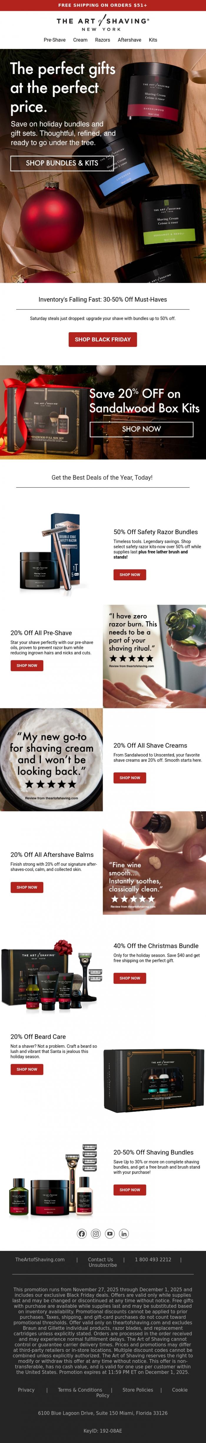 Email Design Inspiration from The Art of Shaving, The Bundles You Want: Now up to 50% Off