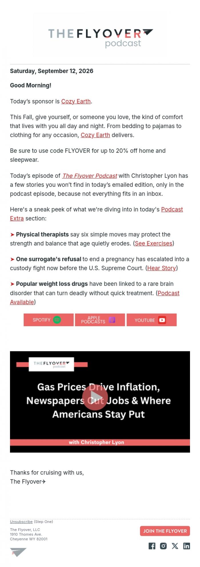 Email Design Inspiration from The Flyover, 6 Moves for Aging Well, a Supreme Court Custody Fight & a Weight Loss Drug Warning
