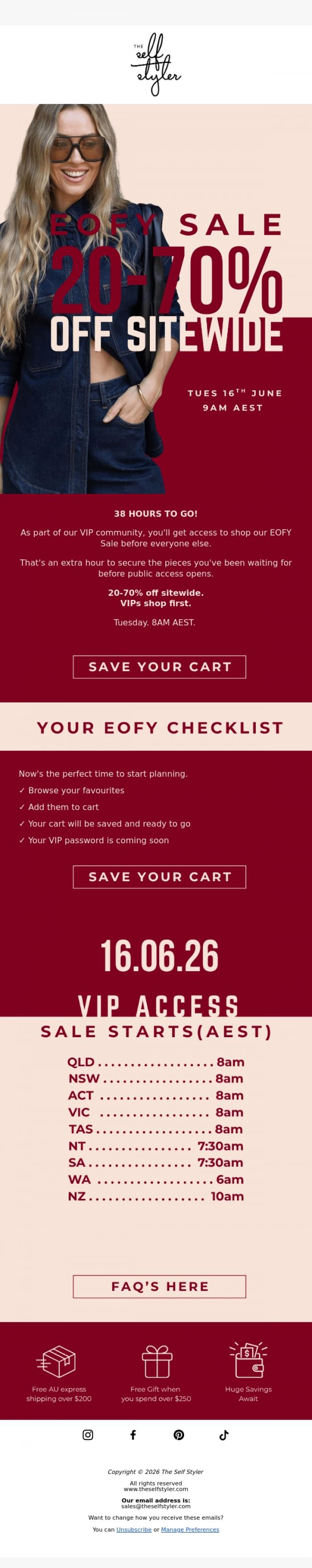 Email Design Inspiration from The Self Styler, 💥 38 Hours To Go! Are You Ready?