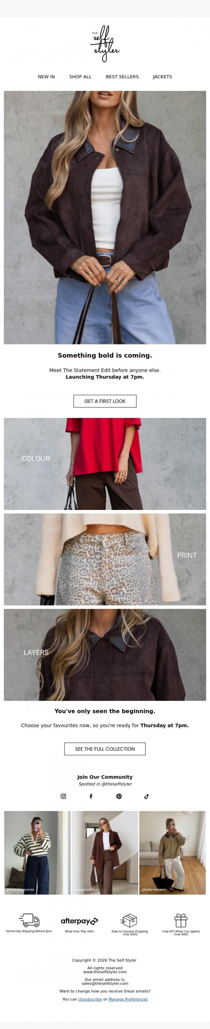 Email Design Inspiration from The Self Styler, You're going to want to see this.