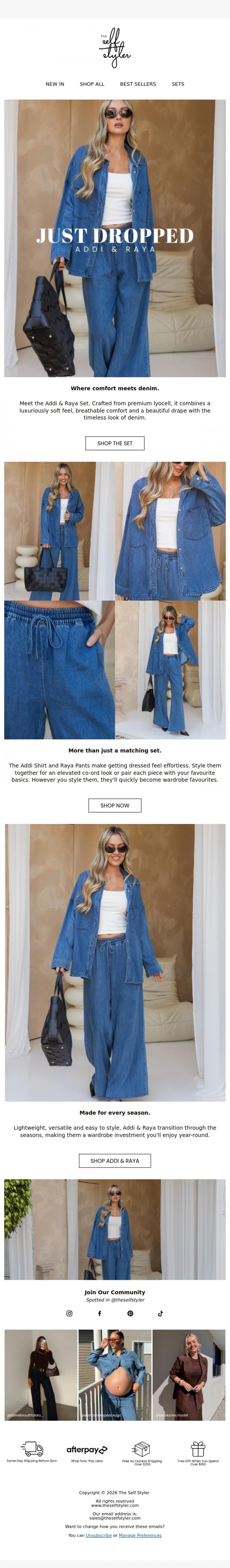 Email Design Inspiration from The Self Styler, This might be our best launch yet...