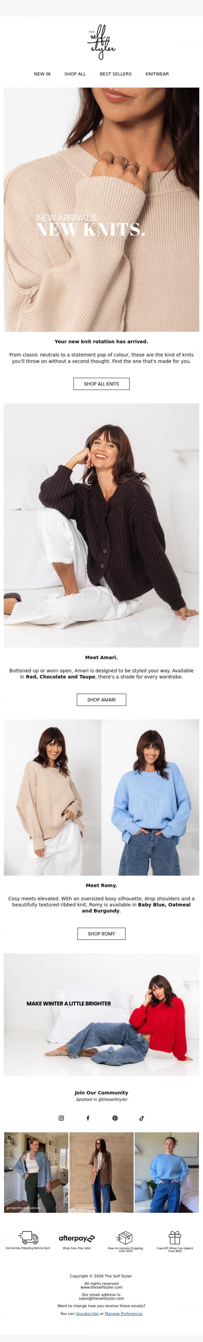 Email Design Inspiration from The Self Styler, Psst... we've been keeping a secret 🤫