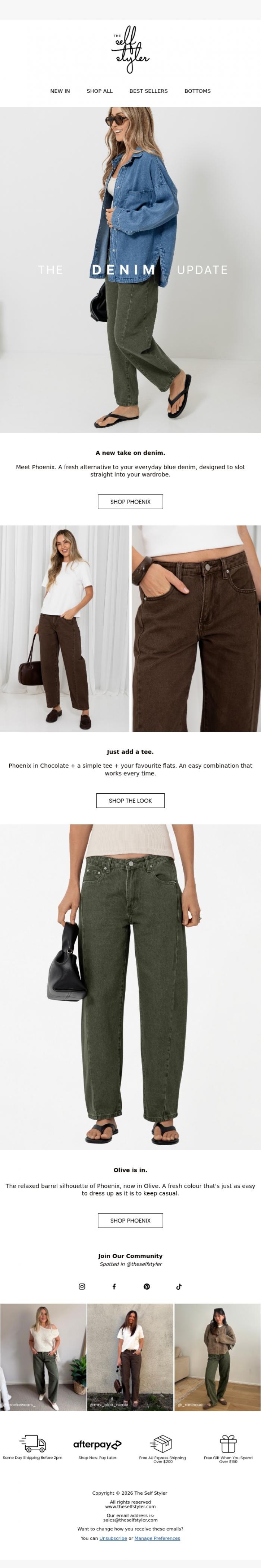 Email Design Inspiration from The Self Styler, We've switched things up...