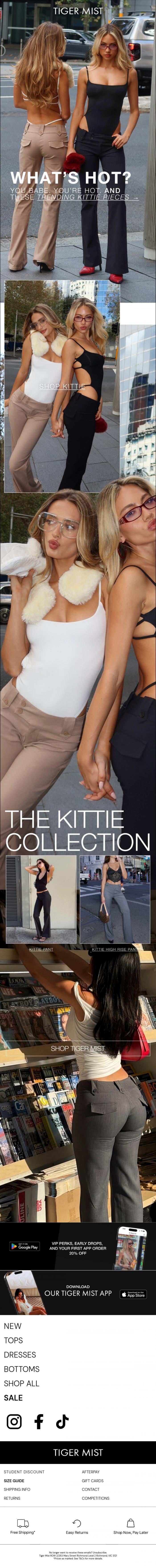 Email Design Inspiration from Tiger Mist, Meet Kittie