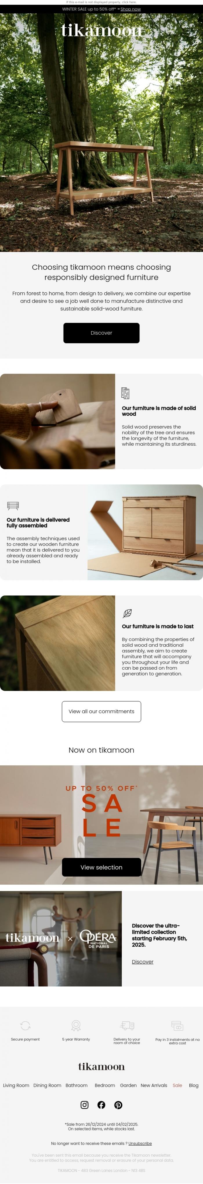 Email Design Inspiration from Tikamoon, ﻿Passion and know-how in the service of sustainability