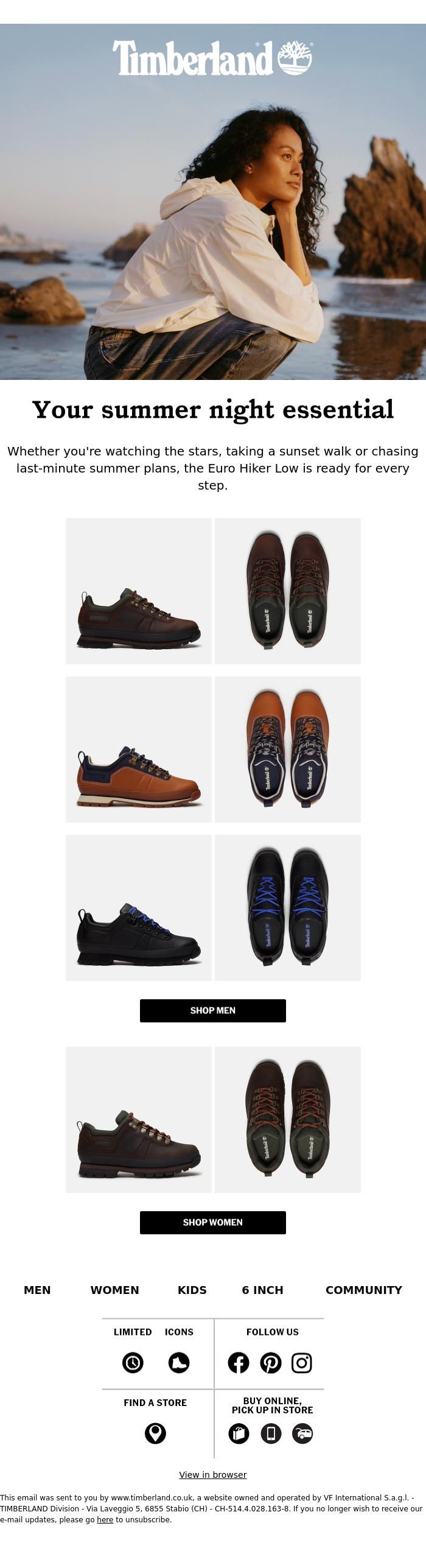 Email Design Inspiration from Timberland, Make a wish. Take a walk. 💫