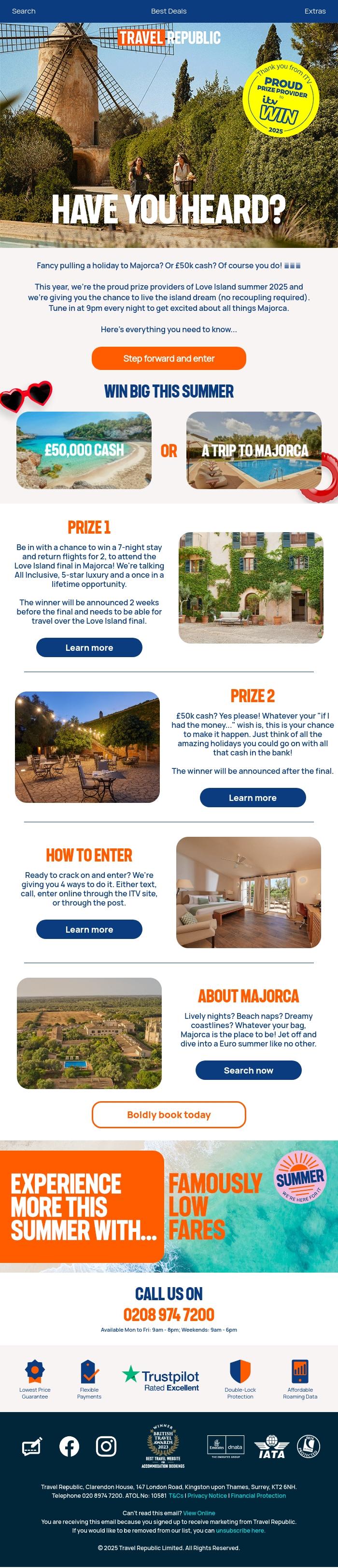 Email Design Inspiration from Travel Republic, We're so excited to announce that... 👀