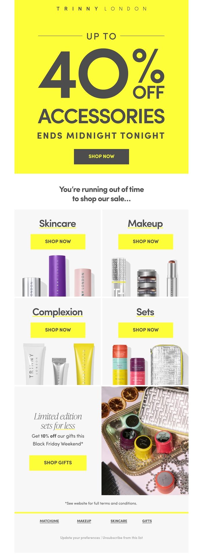 Email Design Inspiration from Trinny London, You don't know what you're missing...