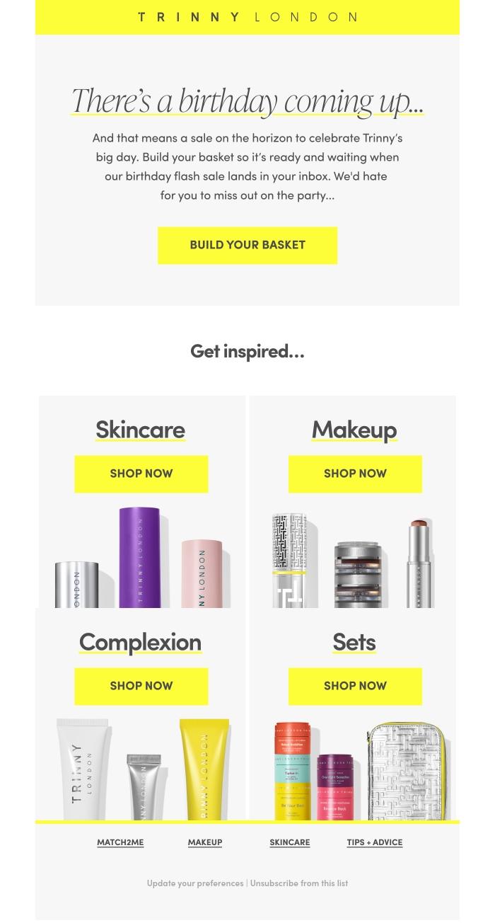 Email Design Inspiration from Trinny London, Something exciting is coming...