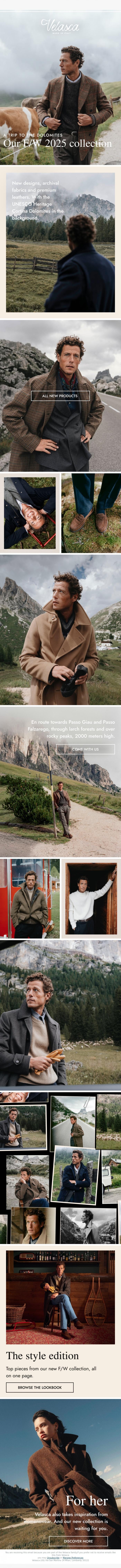 Email Design Inspiration from Velasca, Our new collection has arrived.