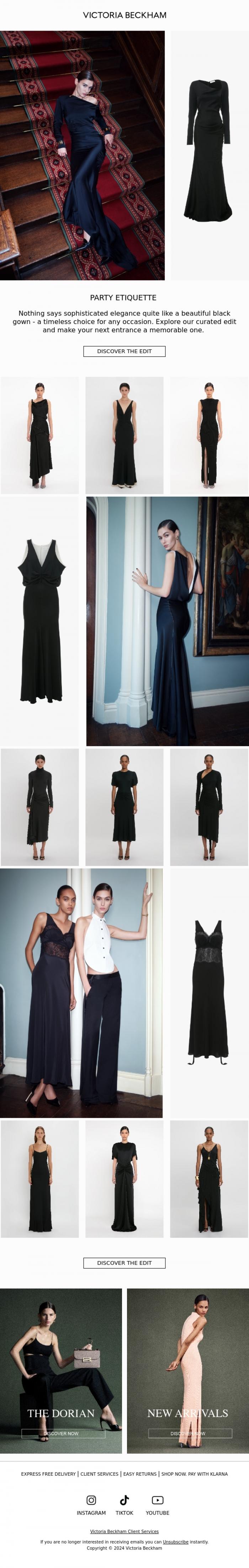 Email Design Inspiration from Victoria Beckham, Back to Black&nbsp;
