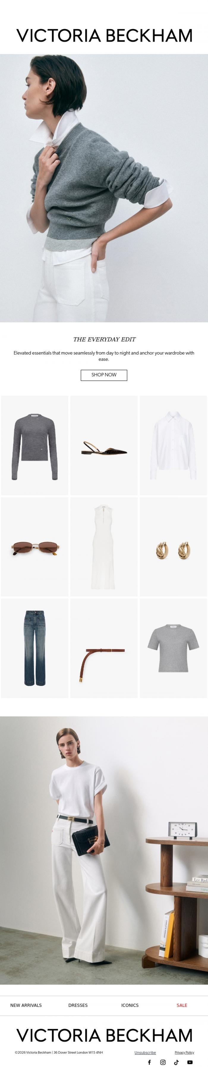 Email Design Inspiration from Victoria Beckham, The Everyday Edit