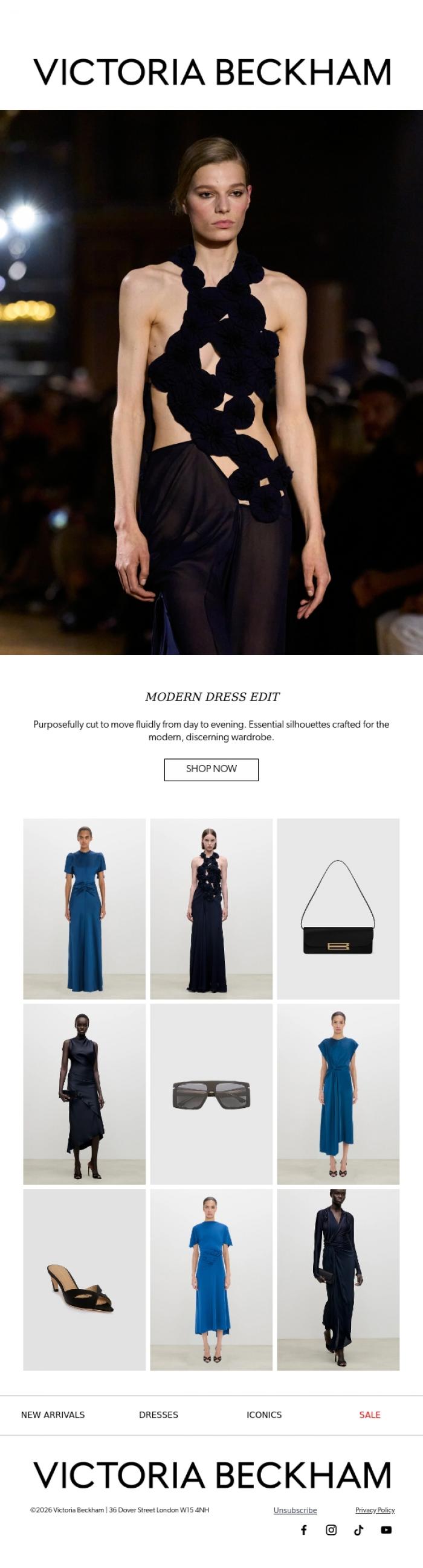 Email Design Inspiration from Victoria Beckham, The Modern Dress Edit