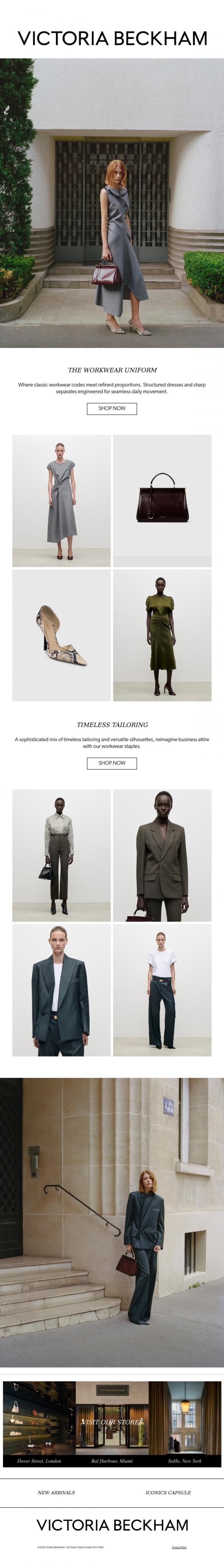 Email Design Inspiration from Victoria Beckham, The September Reset